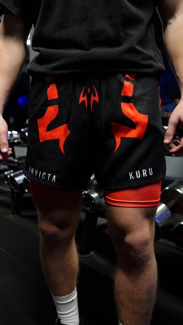 King of Curse Performance Shorts - Red